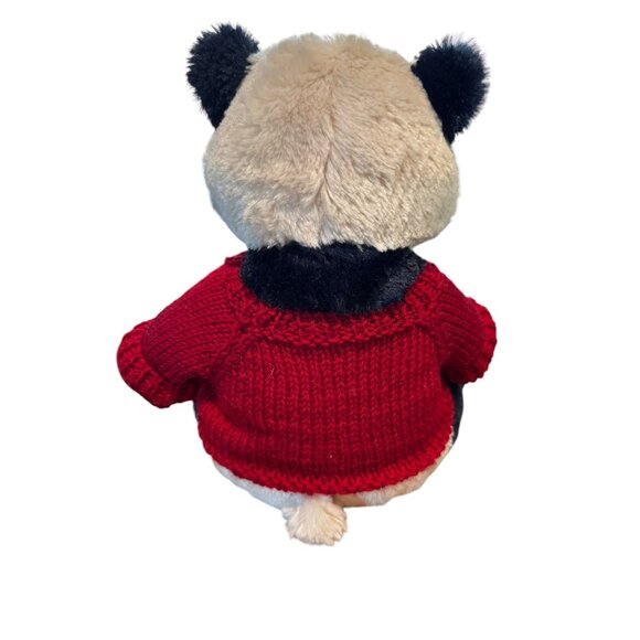 Gund Plush Panda Bear With Red Knit Sweater Featuring Union Jack Flag 12”Tall So - Picture 9 of 10